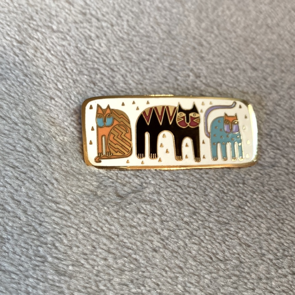Laurel Burch ‘Fantastic Felines’ Pin!  EUC